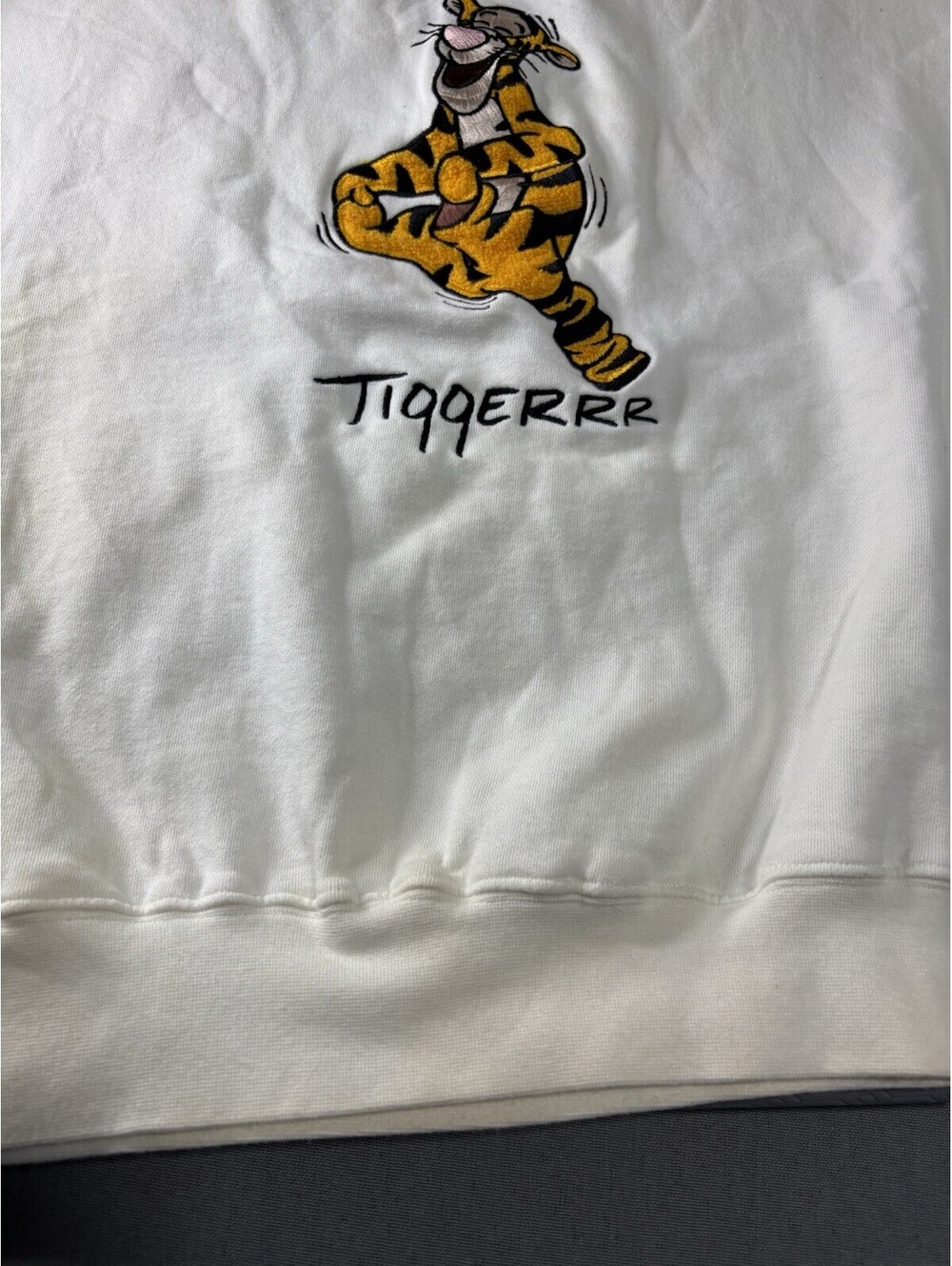 Disney Tigger White Pullover Sweatshirt Graphic - Picture 7 of 15